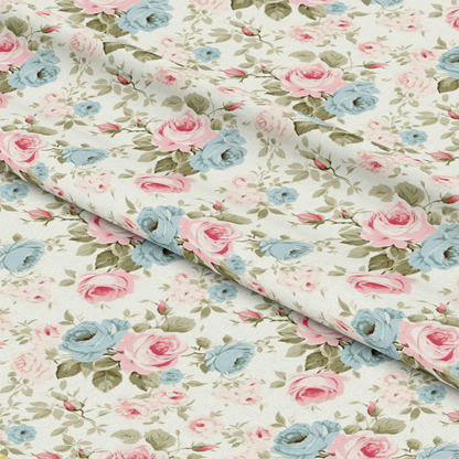 Shabby Chic Roses Pattern 12 Quilting Cotton Fabric