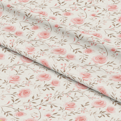 Shabby Chic Roses Pattern 1 Quilting Cotton Fabric