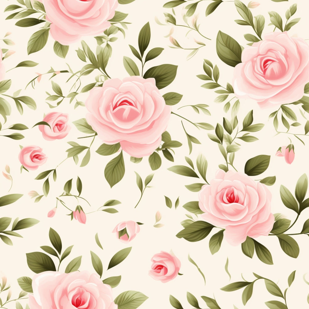 Vintage Blush Blooms Pattern 2 Minky Fabric