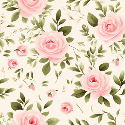 Vintage Blush Blooms Pattern 2 Minky Fabric