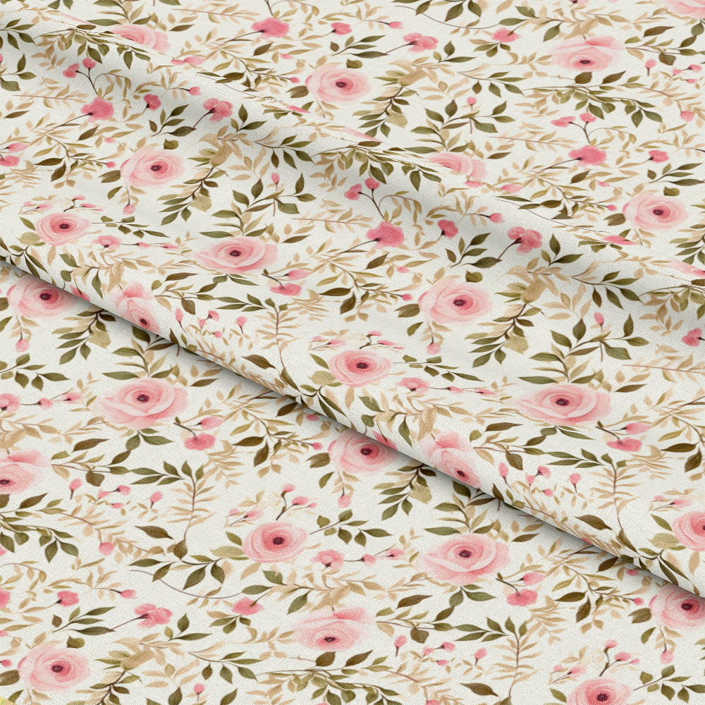 Shabby Chic Roses Pattern 3 Quilting Cotton Fabric