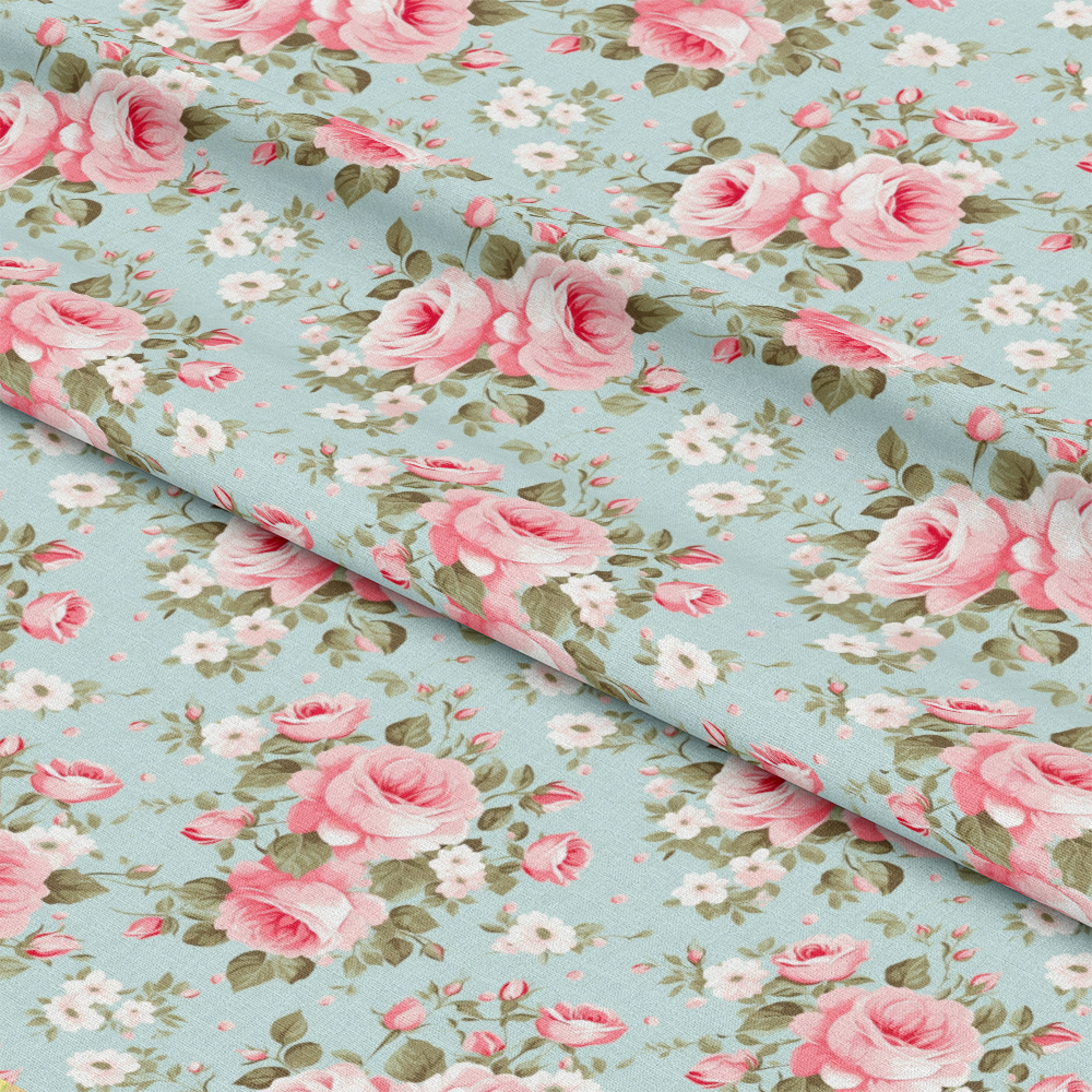 Shabby Chic Roses Pattern 5 Quilting Cotton Fabric