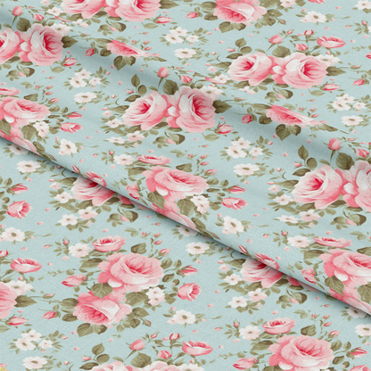 Shabby Chic Roses Pattern 5 Quilting Cotton Fabric