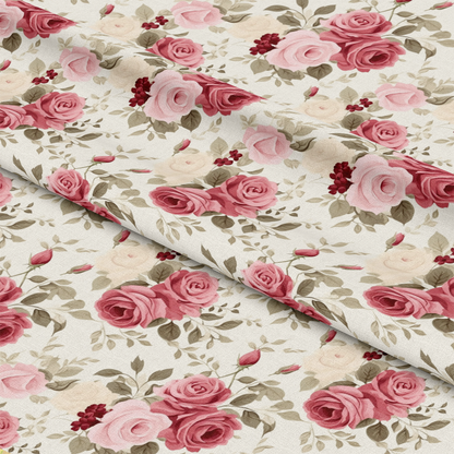 Shabby Chic Roses Pattern 6 Quilting Cotton Fabric