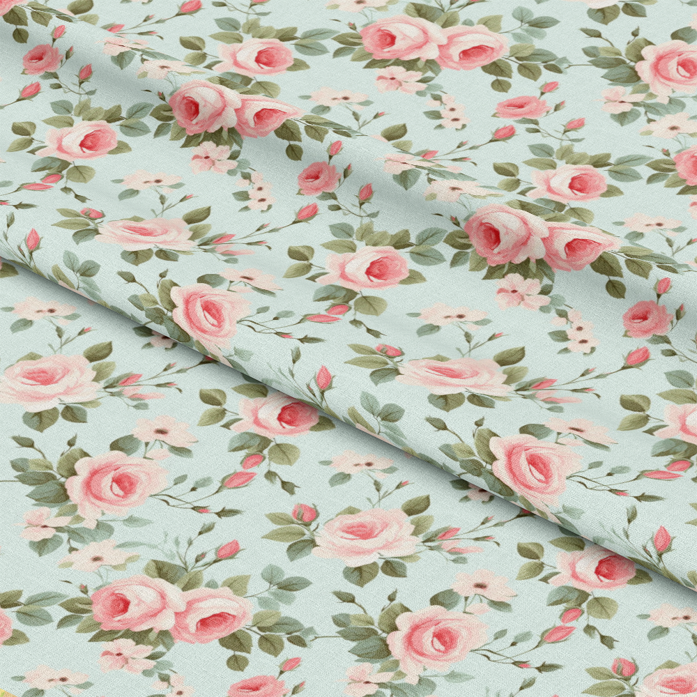 Shabby Chic Roses Pattern 7 Quilting Cotton Fabric