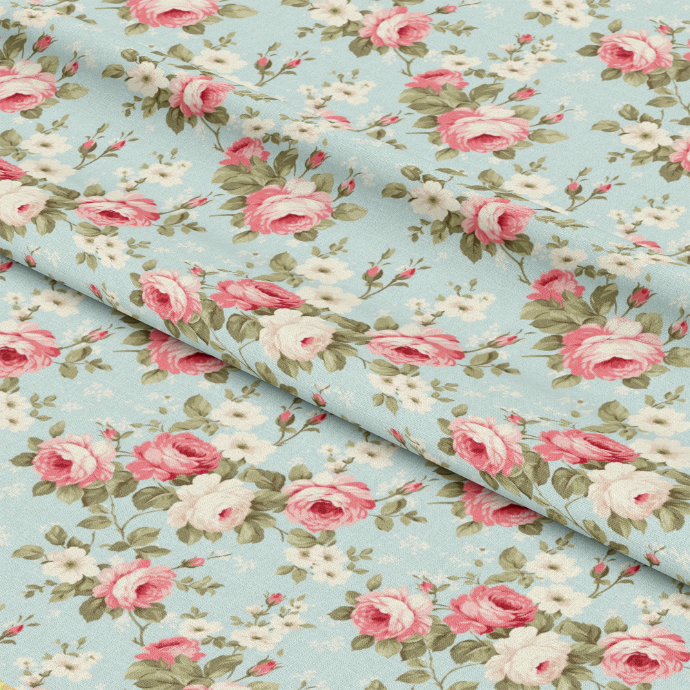 Shabby Chic Roses Pattern 9 Quilting Cotton Fabric