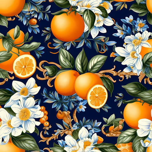 Sicilian Garden Pattern 2 Quilting Cotton Fabric
