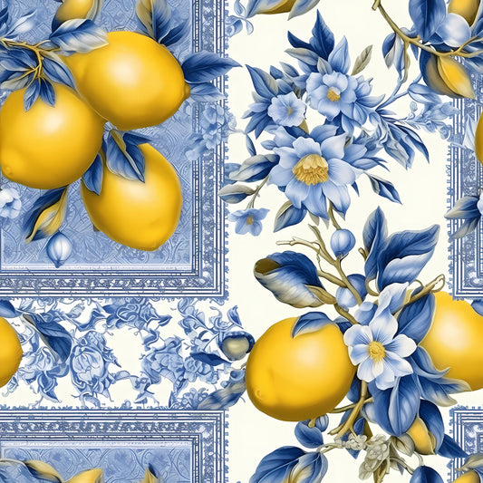 Sicilian Garden Pattern 5 Quilting Cotton Fabric