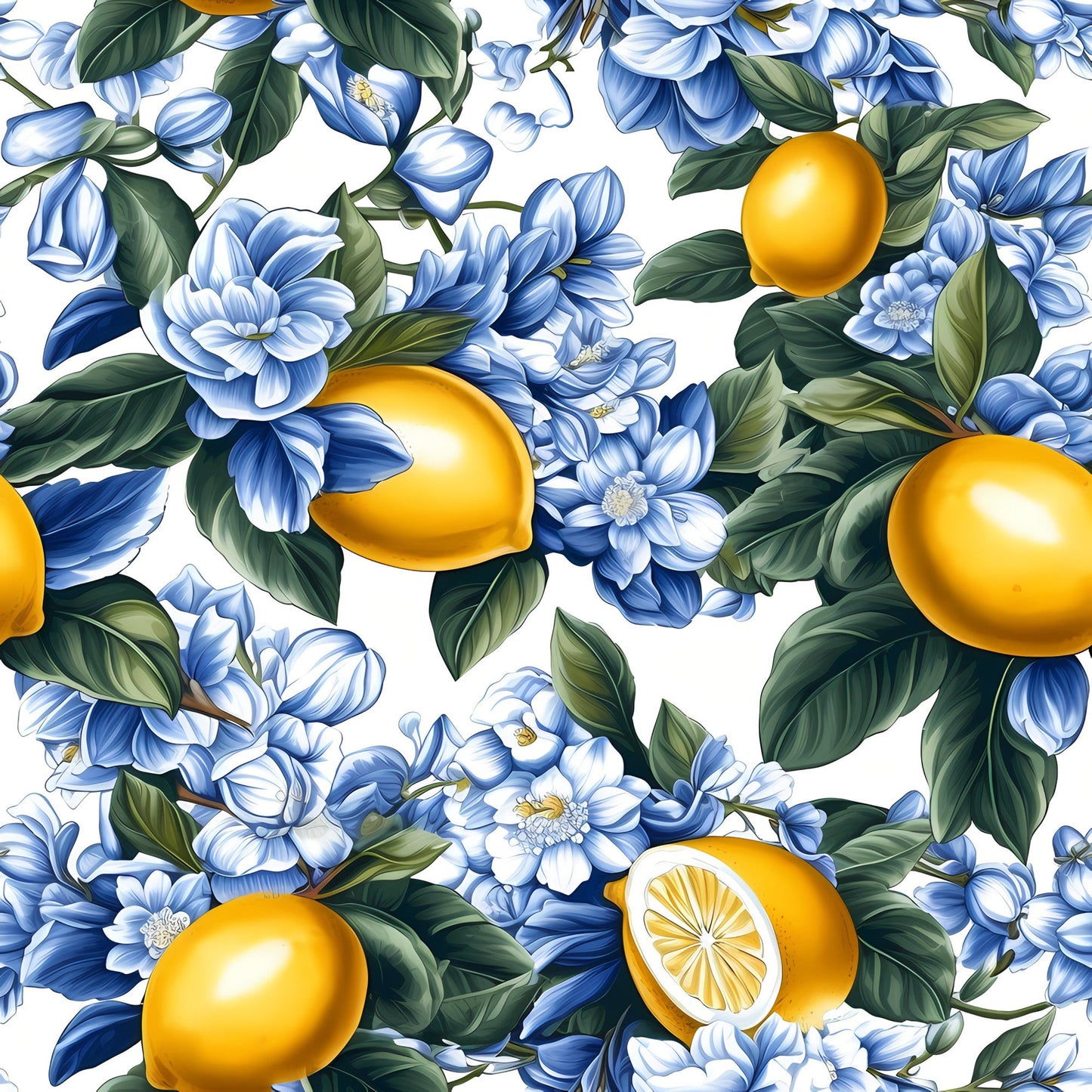 Sicilian Garden Pattern 8 Quilting Cotton Fabric