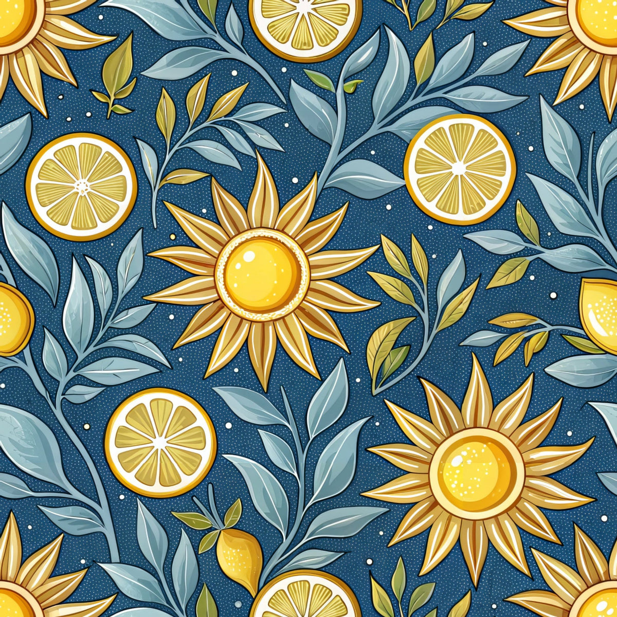 Amalfi Citrus Pattern 12 Minky Fabric