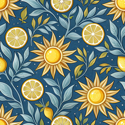 Amalfi Citrus Pattern 12 Minky Fabric