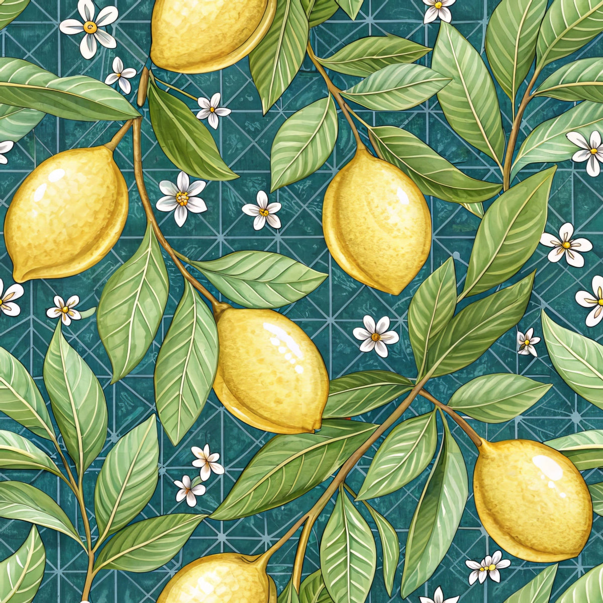 Amalfi Citrus Pattern 1 Minky Fabric
