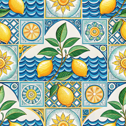 Amalfi Citrus Pattern 6 Minky Fabric