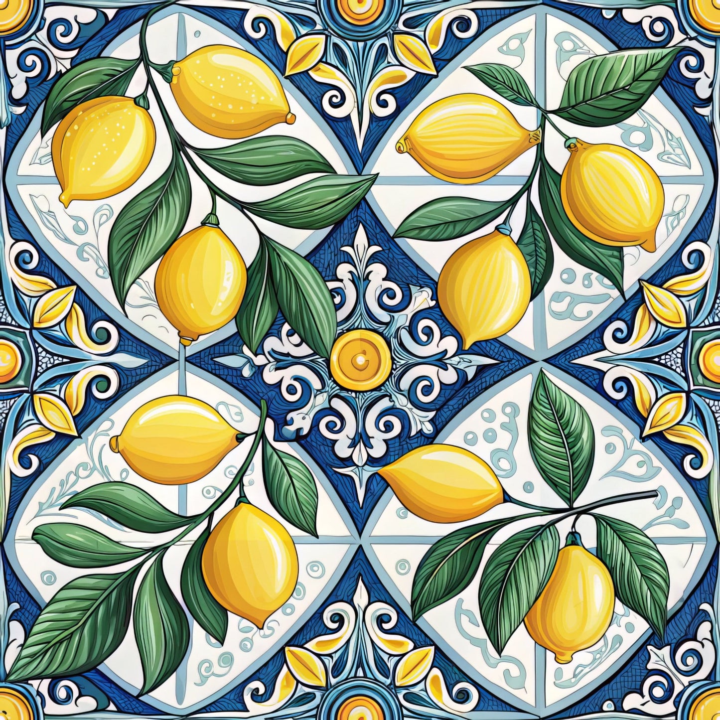 Sicilian Summer Pattern 7 Quilting Cotton Fabric