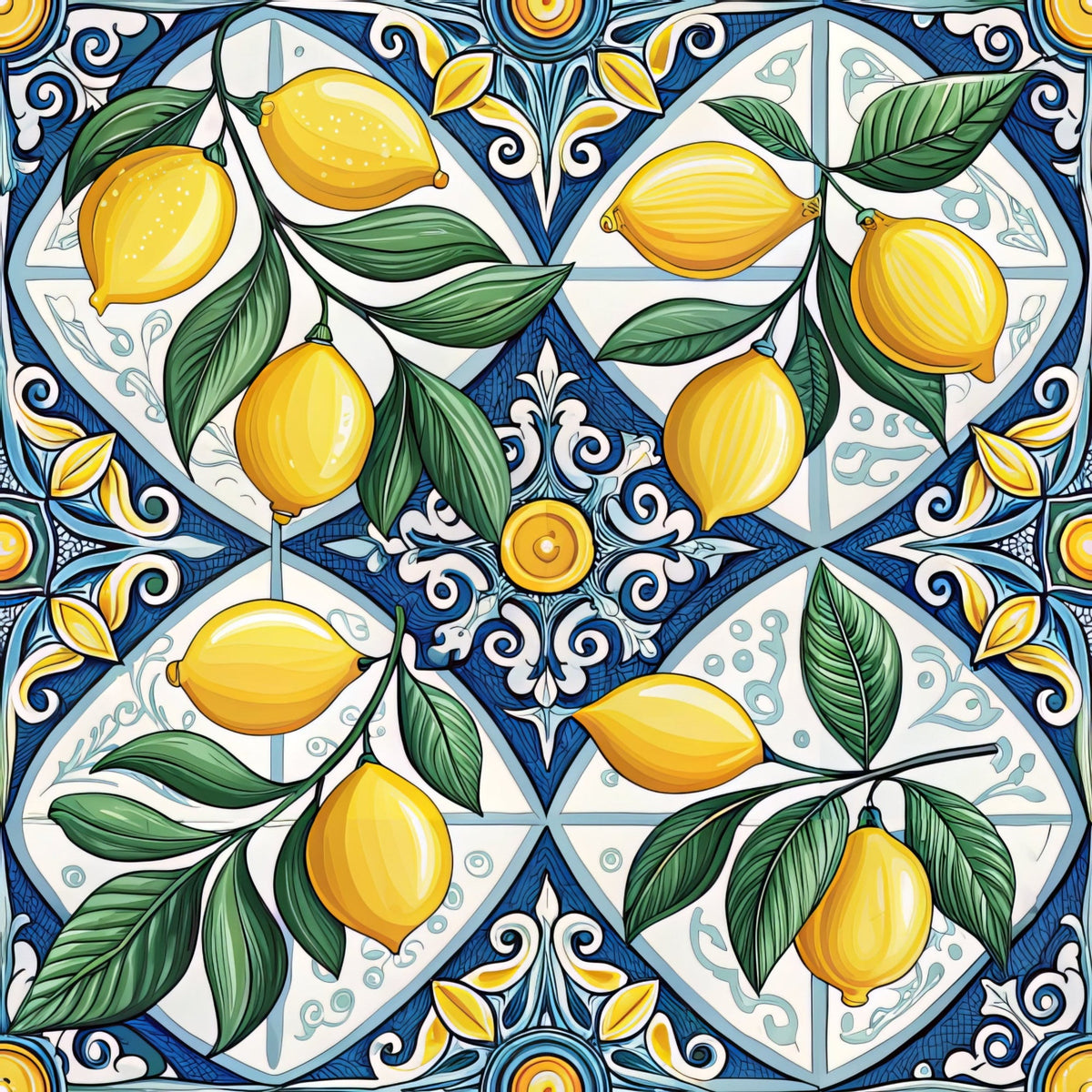 Amalfi Citrus Pattern 7 Minky Fabric