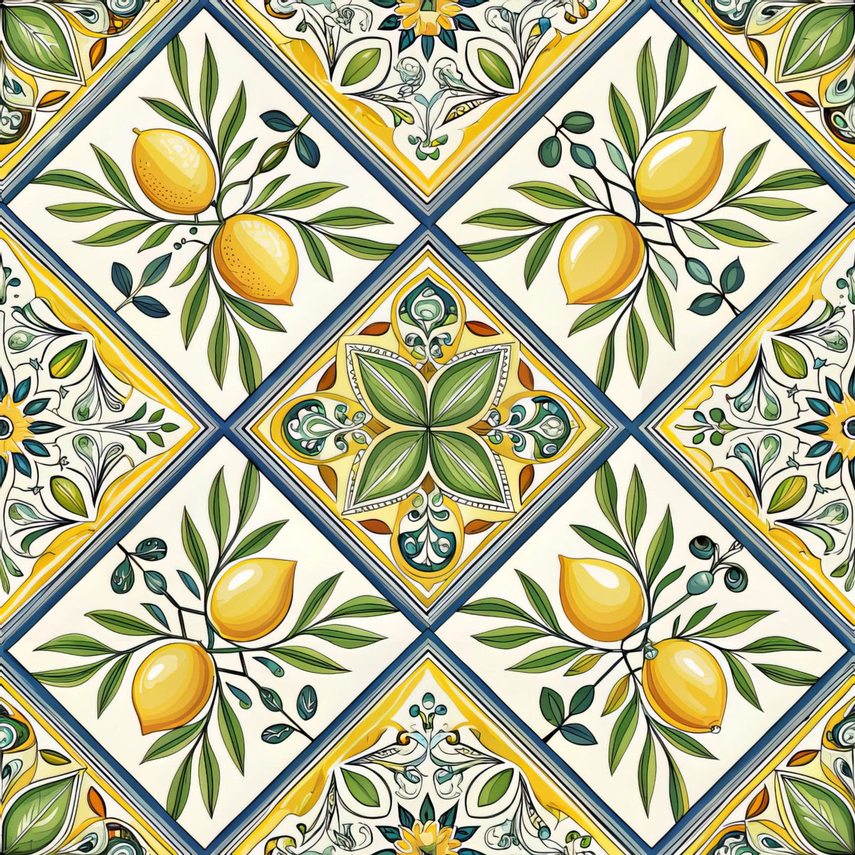 Amalfi Citrus Pattern 8 Minky Fabric