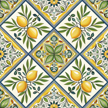 Amalfi Citrus Pattern 8 Minky Fabric