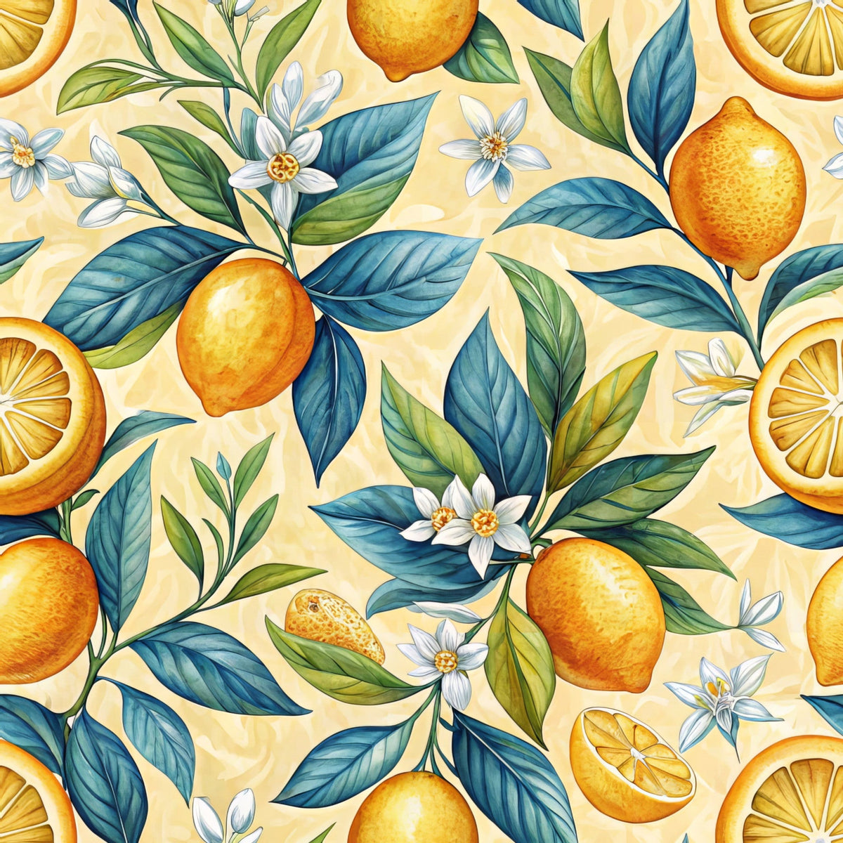 Amalfi Citrus Pattern 9 Minky Fabric