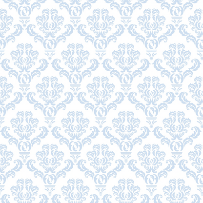 Simple Damask Blue Minky Fabric