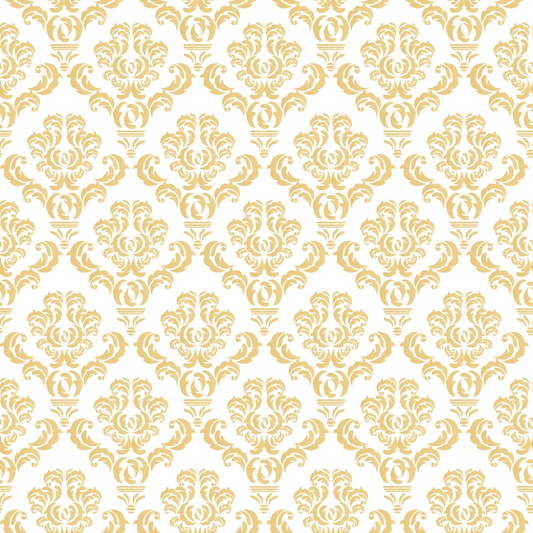 Simple Damask Gold Quilting Cotton Fabric