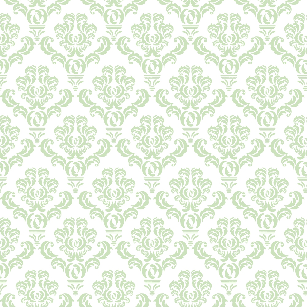 Simple Damask Green Minky Fabric