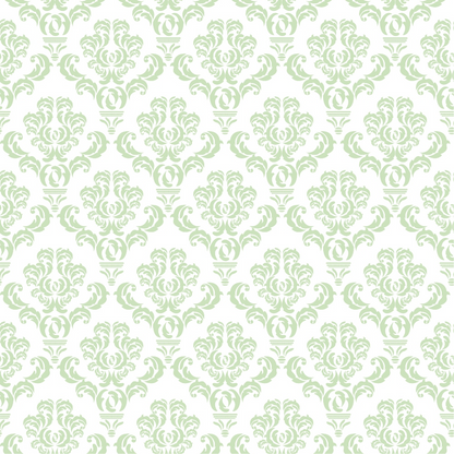 Simple Damask Green Minky Fabric