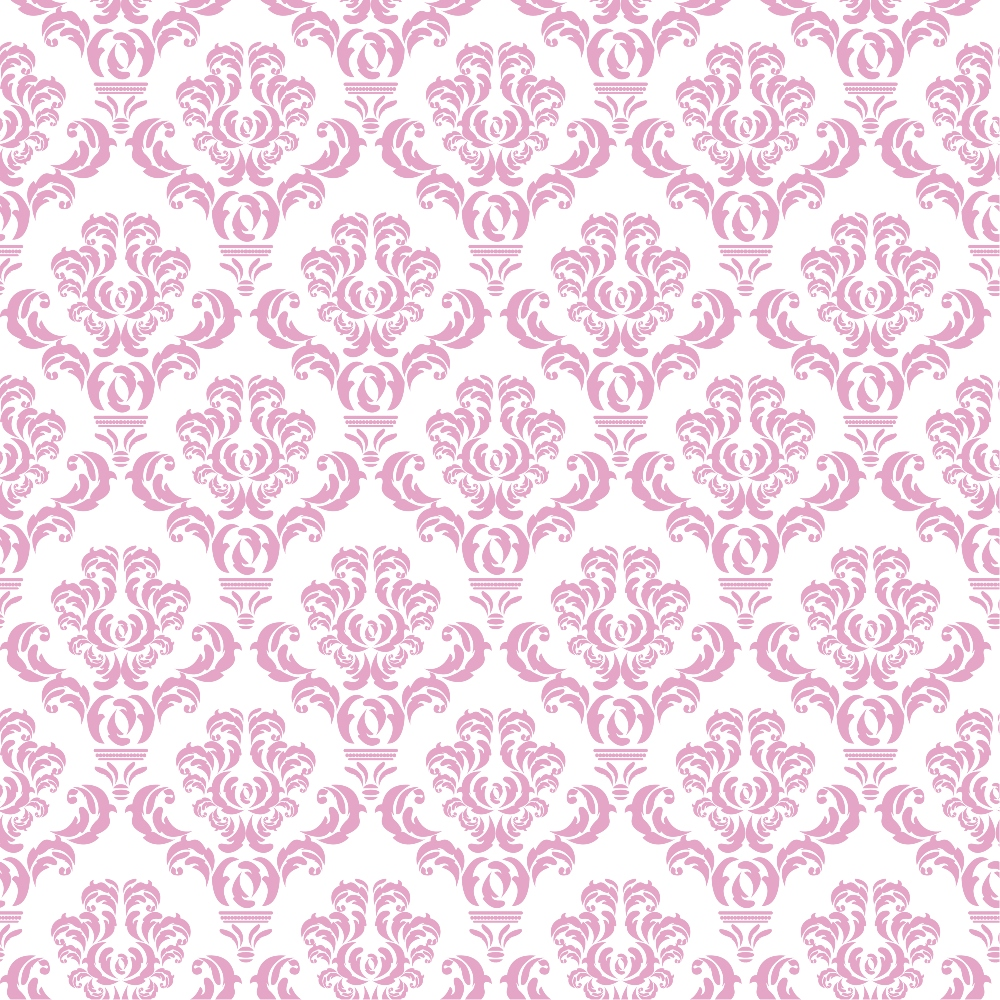 Simple Damask Pink Minky Fabric