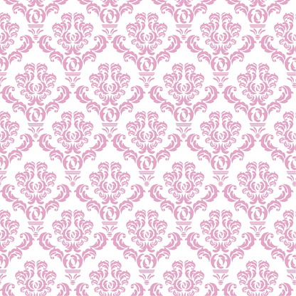 Simple Damask Pink Minky Fabric