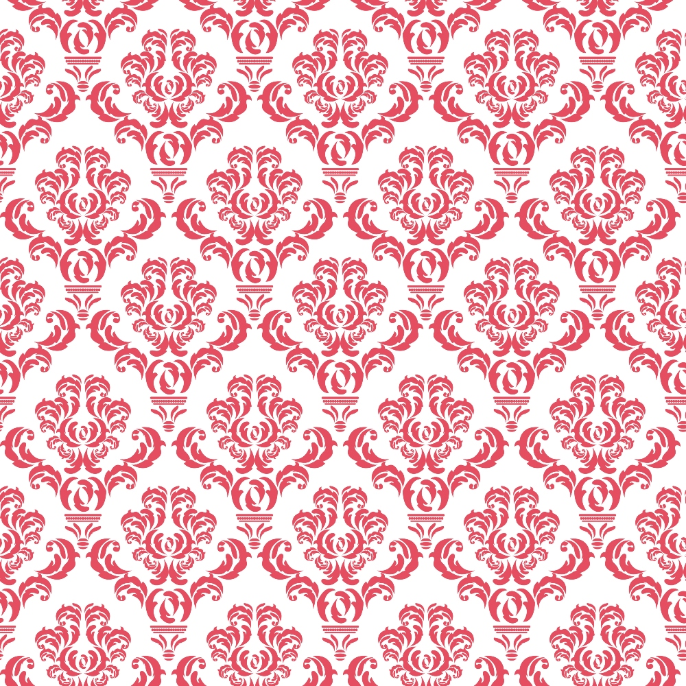 Simple Damask Red Minky Fabric