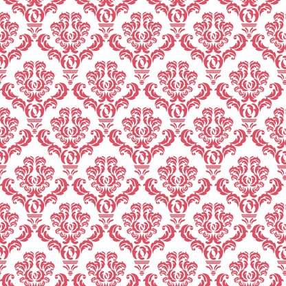 Simple Damask Red Minky Fabric