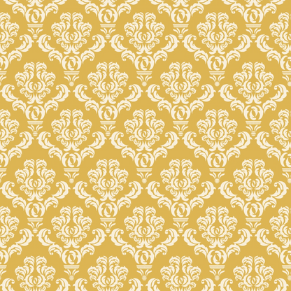 Simple Damask White on Gold Minky Fabric