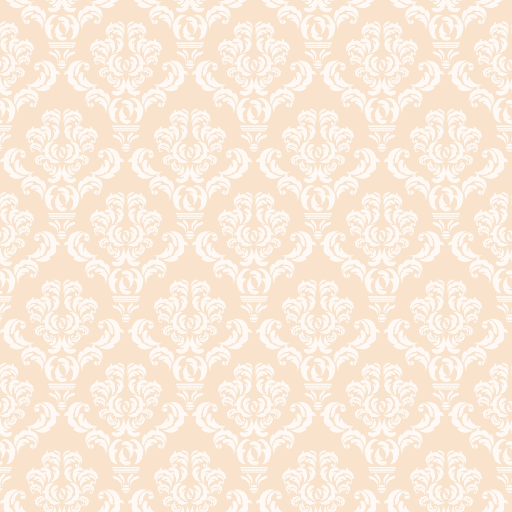 Simple Damask White on Orange Minky Fabric