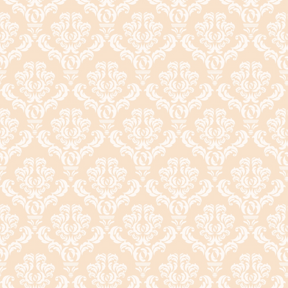 Simple Damask White on Orange Minky Fabric