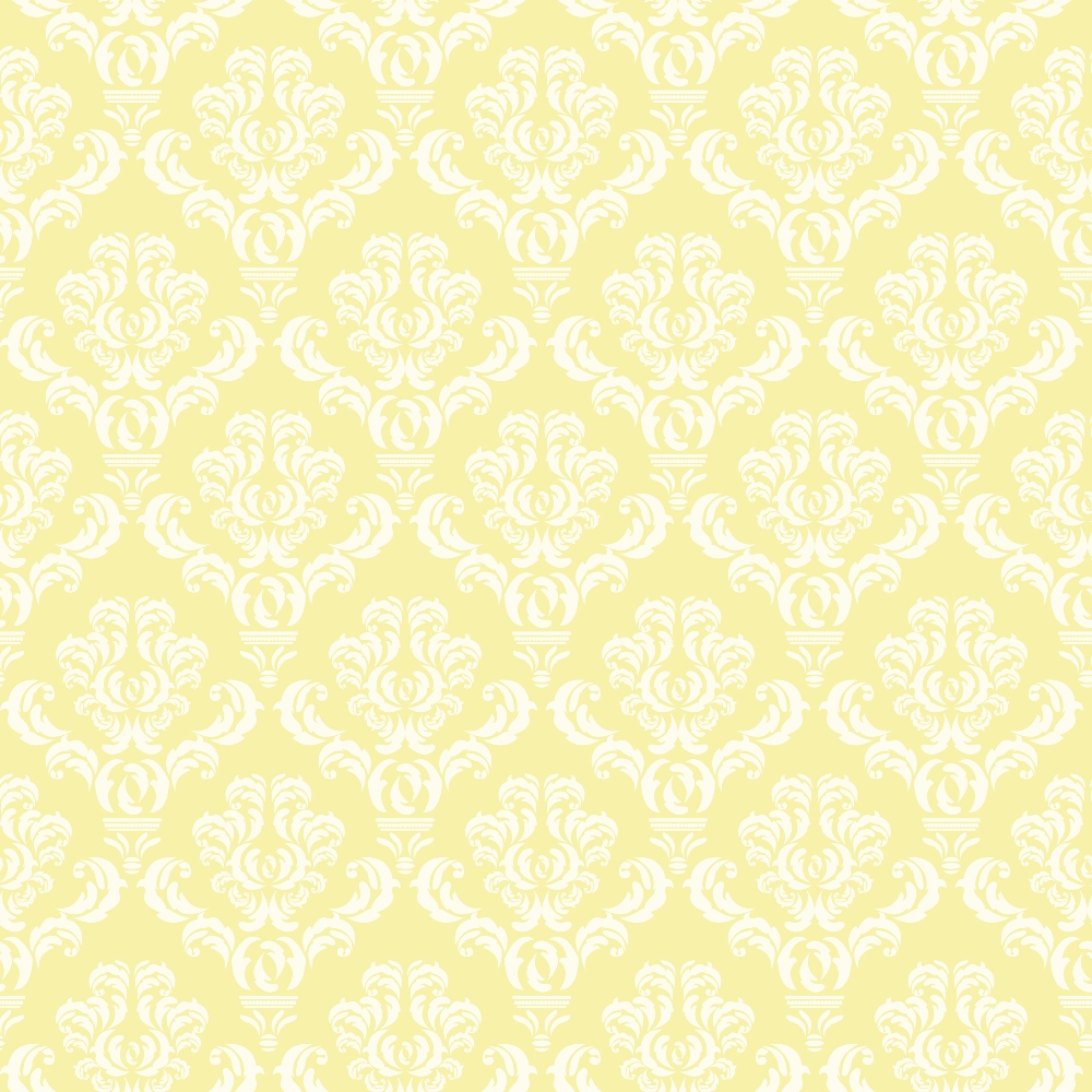 Simple Damask White on Yellow Minky Fabric
