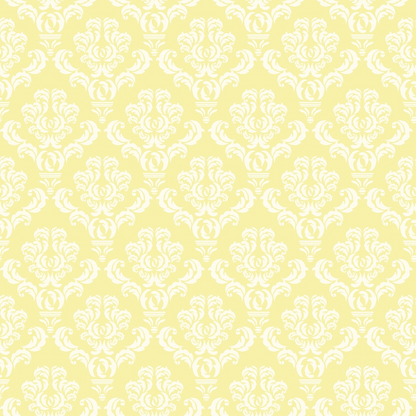 Simple Damask White on Yellow Minky Fabric