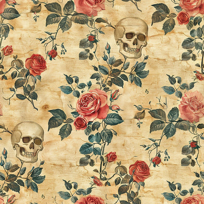 Gothic Blooms Pattern 1 Minky Fabric