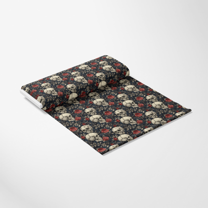 Skulls and Roses Pattern 6 Quilting Cotton Fabric