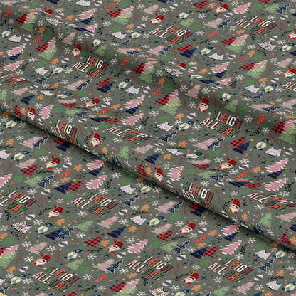 Sleigh All Day Earthy Green Quilting Cotton Fabric