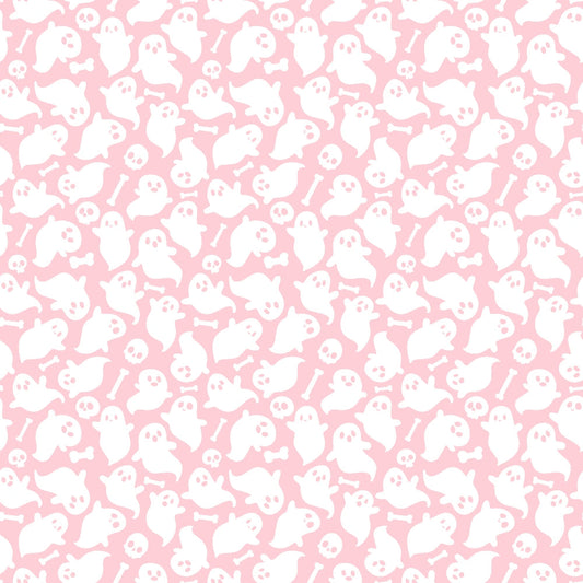 Small Pink Halloween Pattern 10 Quilting Cotton Fabric
