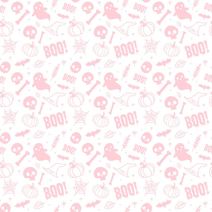 Small Pink Halloween Pattern 2 Quilting Cotton Fabric