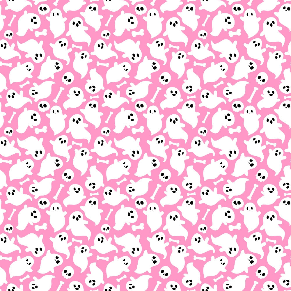 Small Pink Halloween Pattern 20 Quilting Cotton Fabric