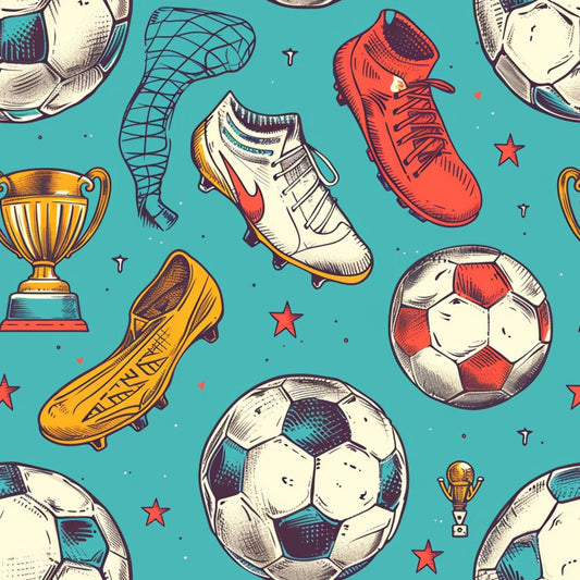 Soccer Fun Pattern 11 Quilting Cotton Fabric