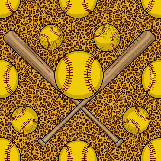 Softball Champions Pattern 10 Quilting Cotton Fabric