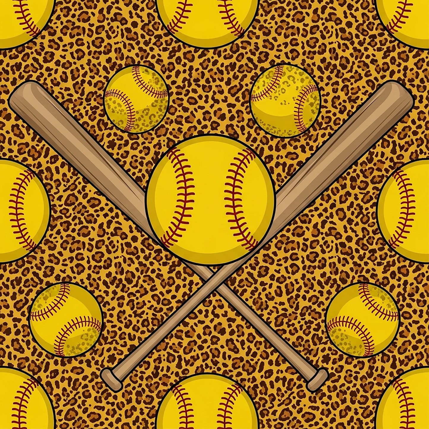 Softball Champions Pattern 10 Quilting Cotton Fabric