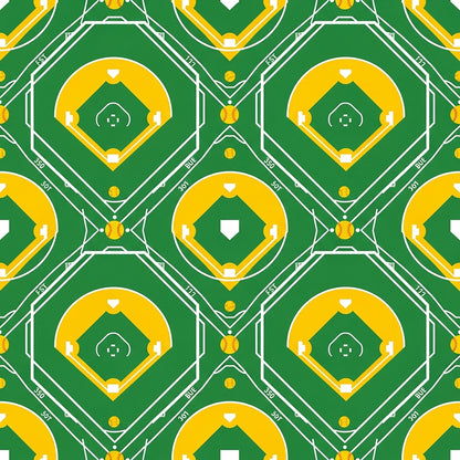 Softball Champions Pattern 14 Quilting Cotton Fabric