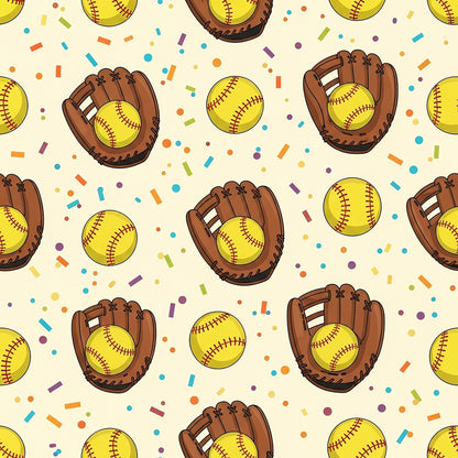 Fastpitch Fever Pattern 1 Minky Fabric