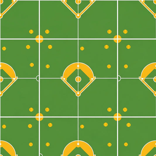 Softball Champions Pattern 2 Quilting Cotton Fabric