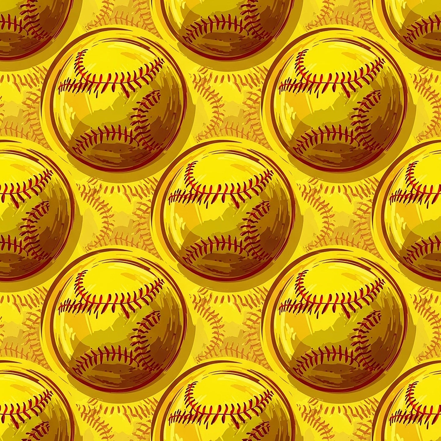 Softball Champions Pattern 22 Quilting Cotton Fabric
