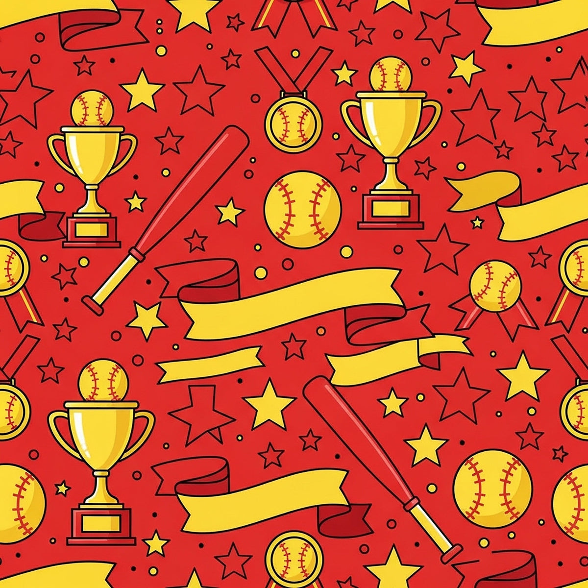 Fastpitch Fever Pattern 9 Minky Fabric