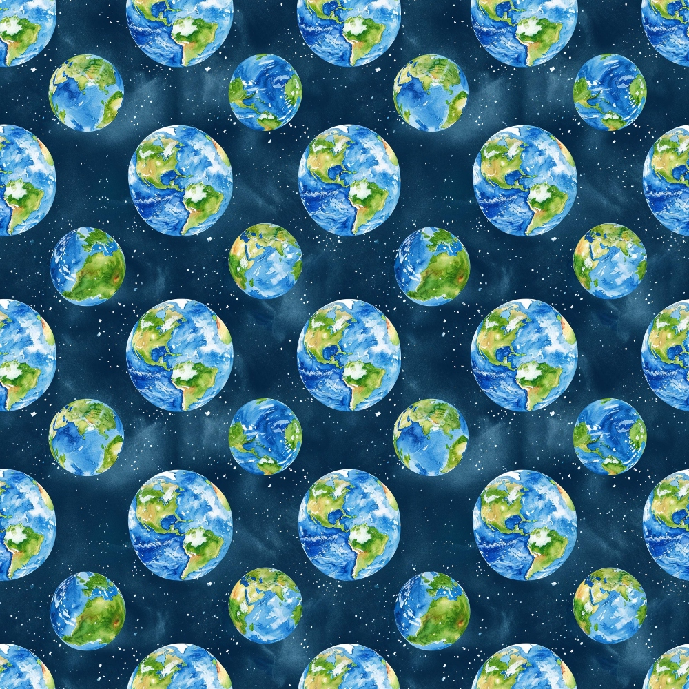Solar System Pattern 14 Quilting Cotton Fabric
